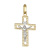 Ciondolo Croce Oro Giallo Bianco GL101401