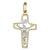 Ciondolo Croce Oro Giallo Bianco GL101482