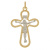 Ciondolo Croce Uomo Oro Bianco Giallo GL101707