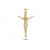 Ciondolo Croce Oro Bianco Giallo GL101742
