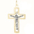 Ciondolo Croce Oro Bianco Giallo GL101814