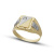 Anello Uomo Oro Bianco Giallo GL102116