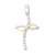 Ciondolo Croce Donna Oro Bianco Giallo GL102412