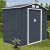 Costway Box Casetta da giardino per gli attrezzi 213x127x185cm in lamiera d’acciaio Grigio