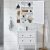 Costway Armadietto a specchio pensile da bagno Mobile da parete con ante 65x17x63cm Bianco