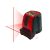 Livella laser Metrica Laserbox 2 Gommato con raggio rosso e supporto a muro magnetico, fino a 10/15 metri