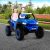Costway Macchina SUV giocattolo a 2 posti con accessori luci suoni, Quod elettrico giocattolo 118x74x71cm Blu