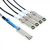 Mellanox Technologies QSFP / 4 SFP+, 3m cavo InfiniBand x SFP+ Nero
