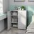 Costway Mobile moderno con 2 ante e cassetti per salone camera da letto, Cassettiera con ripiano regolabile Bianco