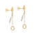 Orecchini Lunghi Donna in Oro Bianco e Giallo 803321724321