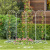 Costway Pacco da 2 di traliccio da giardino in metallo, Supporto decorativo per piante rampicanti rose Bianco