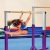 Costway Parallele doppie per ginnastica con larghezza e altezza regolabili portata 100kg, Sbarre allenamento per bambini Viola