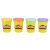 Play-Doh 4 Vasetti Singoli, pasta da modellare