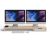 POUT All-in-one wireless charging & hub station for dual monitors EYES 9 Deep Colore acero, Bianco Scrivania