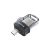 SanDisk Ultra Dual m3.0 unità flash USB 256 GB Type-A / Micro-USB 3.2 Gen 1 (3.1 1) Nero, Argento, Trasparente