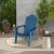Costway Sedia adirondack da esterno con portabicchieri, Sedia resistente alle intemperie per cortile portata 170kg Blu