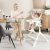 Costway Seggiolone convertibile per bambini con altezza regolabile vassoio lavabile, Seggiolone in alluminio Beige