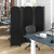Costway Separatore pieghevole a 6 pannelli, Schermo alto 170cm con texture intrecciata a mano e telaio in legno Nero