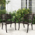 Costway Set di 2 sedie da giardino in alluminio pressofuso, Sedie da pranzo in metallo con braccioli e sedute curve Bronzo Modello 1