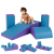 Costway Set di gioco da arrampicata per bambini da 5 pezzi, Strutture di gioco in schiuma impermeabili Blu scuro