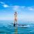 Costway Tavola da paddle surf gonfiabile in PVC durevole 305cm con pagaia regolabile, SUP gonfiabile per giovani e adulti Blu