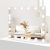 Costway Specchio da trucco con 18 luci Led, Specchio da trucco grande su tavolo 65x14x52,5cm