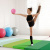 Costway Tappetino da ginnastica trifoglio per stretching muscolare, Tappetino da allenamento portatile e leggero in pelle PU Verde
