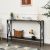 Costway Tavolo consolle a 2 livelli con design di X, Tavolo moderno da ingresso lungo indipendente Marrone