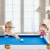 Costway Tavolo da biliardo pieghevole da 122 cm con set di accessori bambini e adulti, Tavolo da gioco portatile con 2 stecche Blu