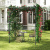 Costway Grande arco da giardino a traliccio per piante rampicanti, Struttura in metallo rivestita in PE antiruggine per fiori Nero
