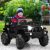 Costway Jeep elettrica cavalcabile per bambini con telecomando, SUV cavalcabile 12 V con luci LED Nero