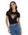 T-shirt GUESS logo triangolo con strass art.W4YI40J1314 S Panna GUESS Cotone Bangladesh 7618391535938